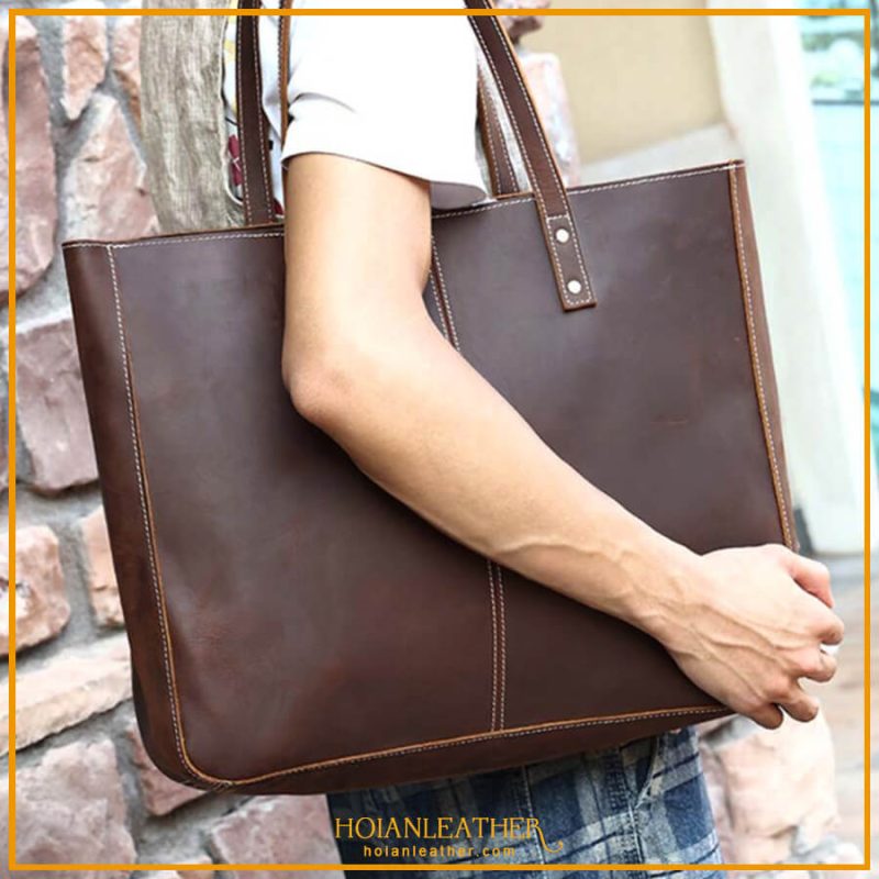 Túi tote da bò thật dành cho nam