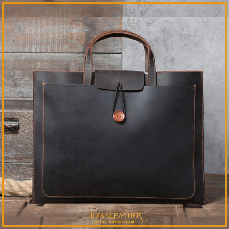 Túi tote nam da bò nguyên tấm