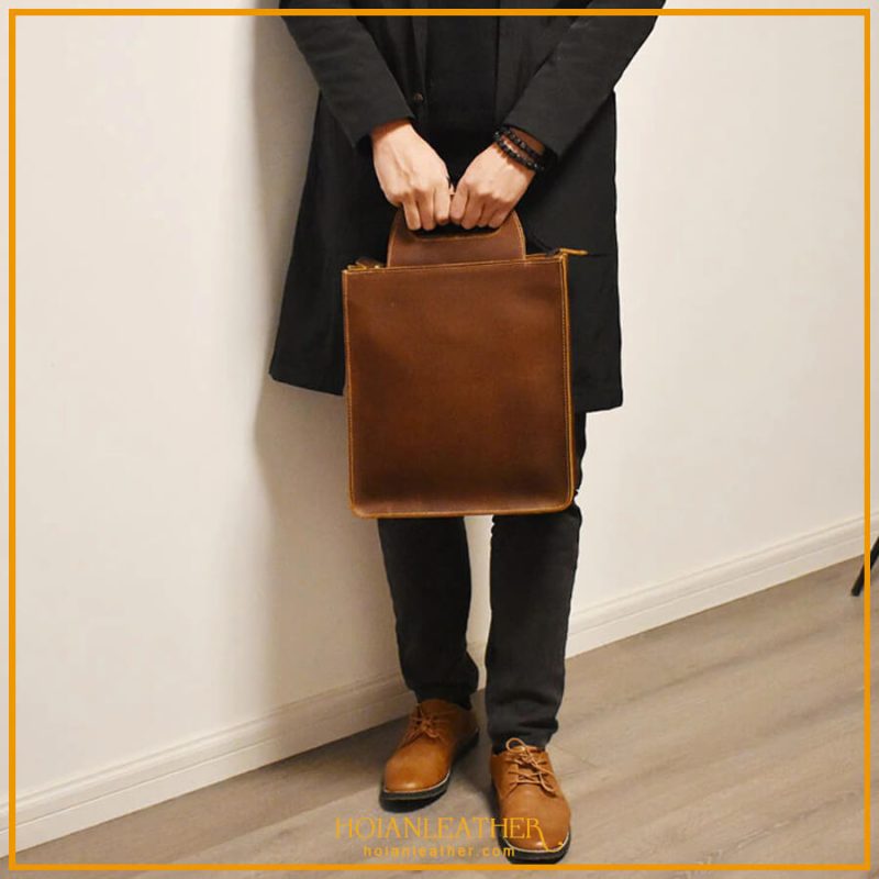 Túi tote nam da bò thật