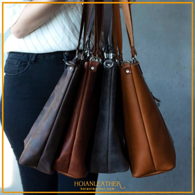 Túi tote nữ da bò thật nguyên tấm